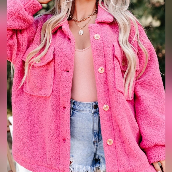 entro Jackets & Blazers - ENTRO Faux Sherpa Jacket Coat